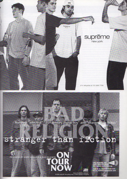 1995 SUPREME NYC, Epitaph Records Magazine Advertisement