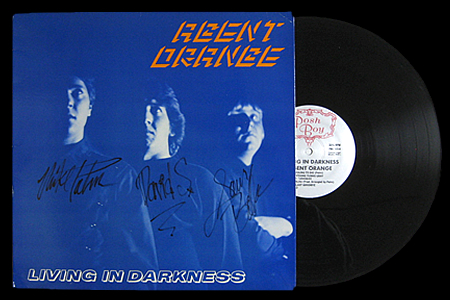 Agent Orange - Living In Darkness LP Posh Boy Orig Autographed Cover