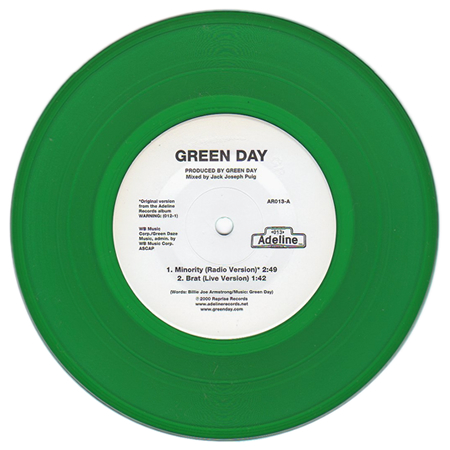 Green Day - Minority 7" Green Vinyl