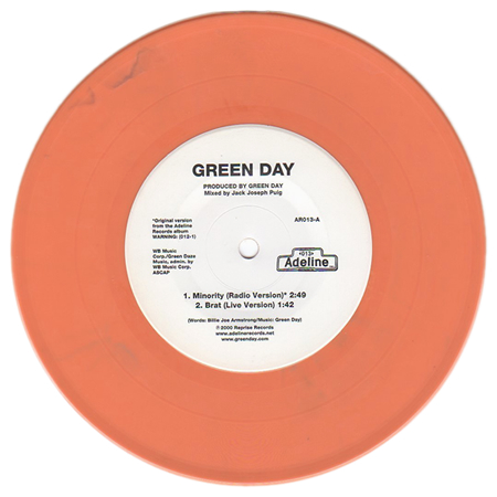 Green Day - Minority 7" Peach Vinyl